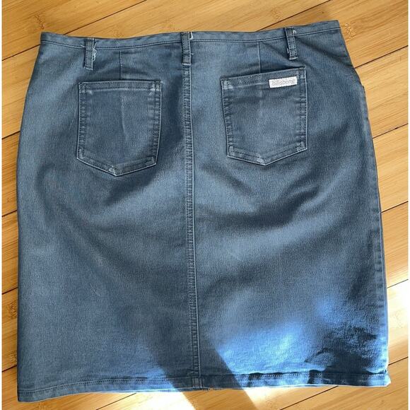 Billabong Denim Jean Skirt size 9 Soft Blue, Front & Back Pockets - Picture 7 of 7